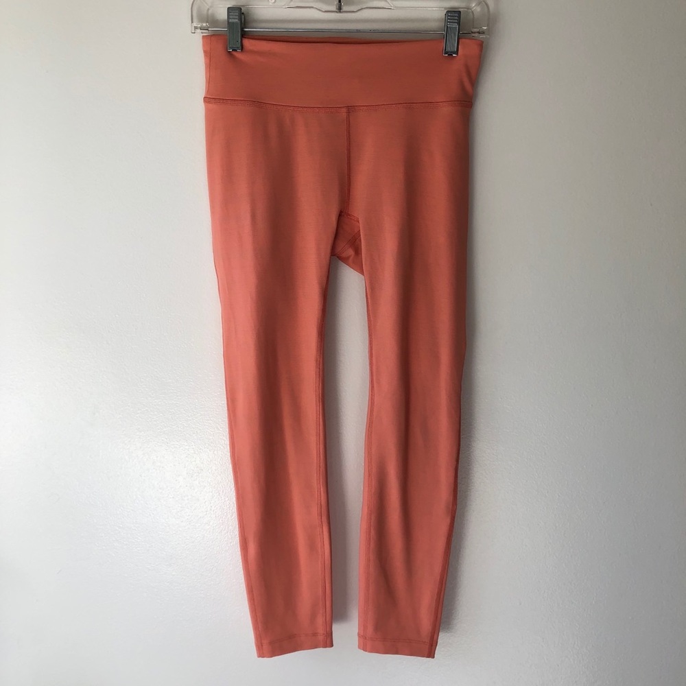 Outdoor Voices Coral Techsweat Flex Crop Leggings